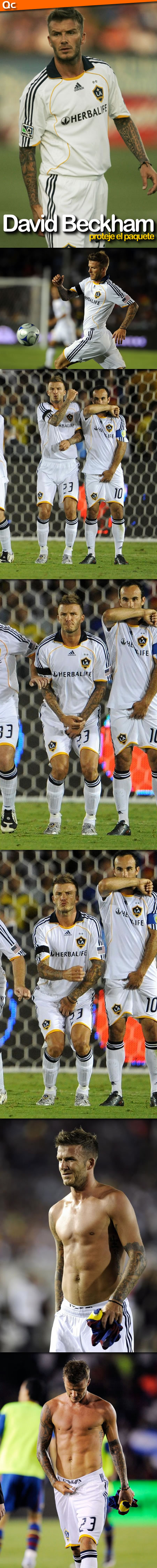 David Beckham Agarrándose el Paquete