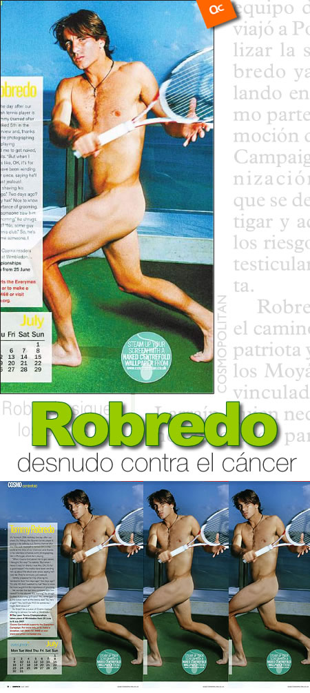 Tommy Robredo se desnuda por una causa benéfica en ‘Cosmo’