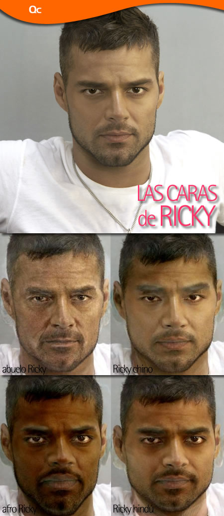 Las caras de Ricky Martin