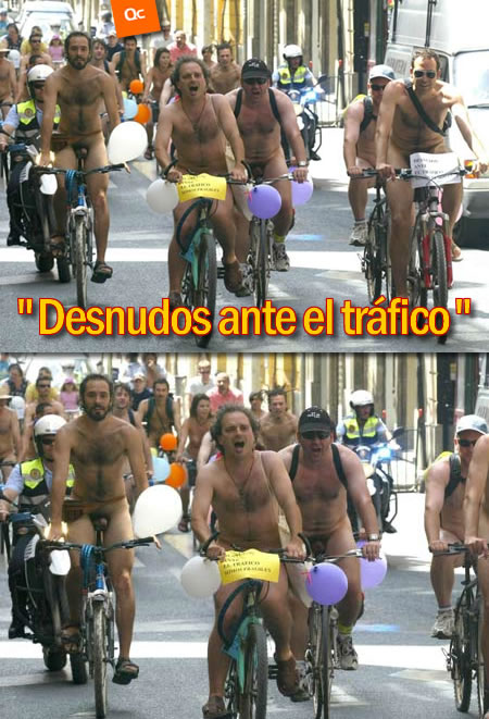 Desnudos ante el tráfico