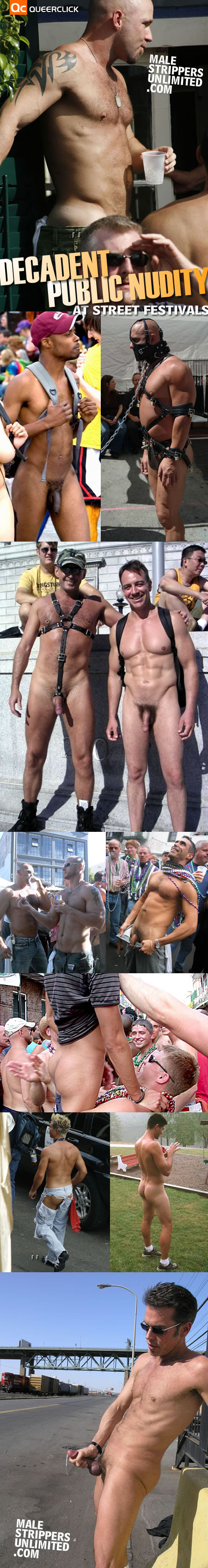 More Decadent Public Nudity at MaleStrippersUnlimited.com