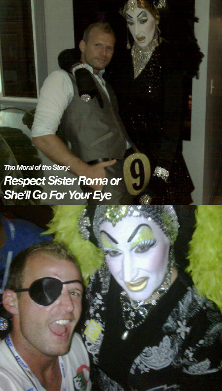 Sister Roma allegedly sucker-punched Tanner in the eye... just for the laugh