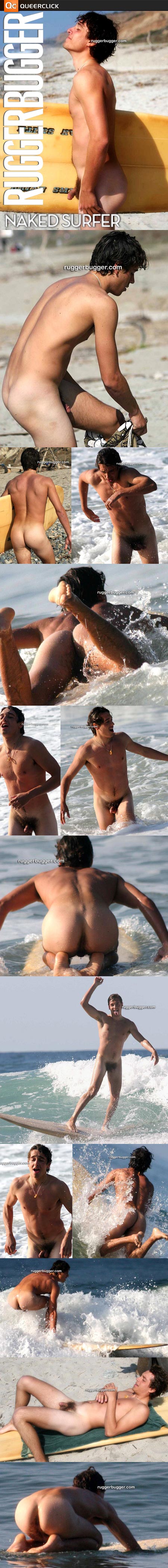 Naked New Zealand Surfer at Ruggerbugger