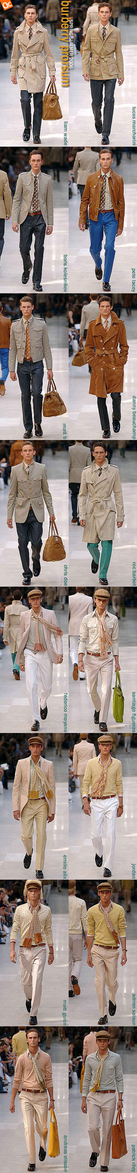 burberry prorsum spring 2006 mens collage