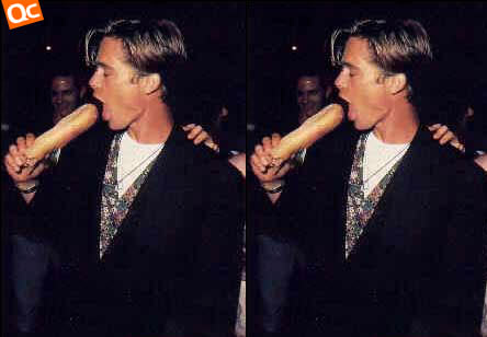 Brad gets ready to down his bread