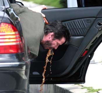 Keanu vomits!