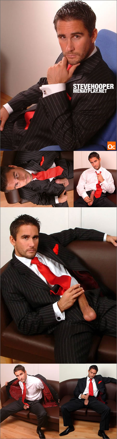 Steve Hooper looking hot in Pin Stripes at Men At Play