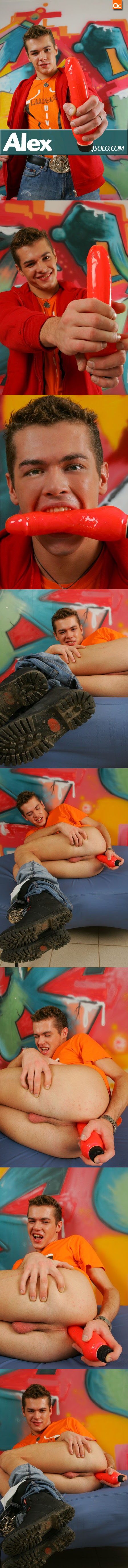 fun with a red dildo