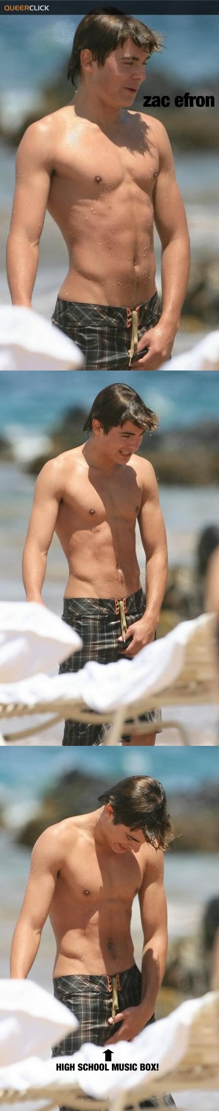 Zac Efron touches himself