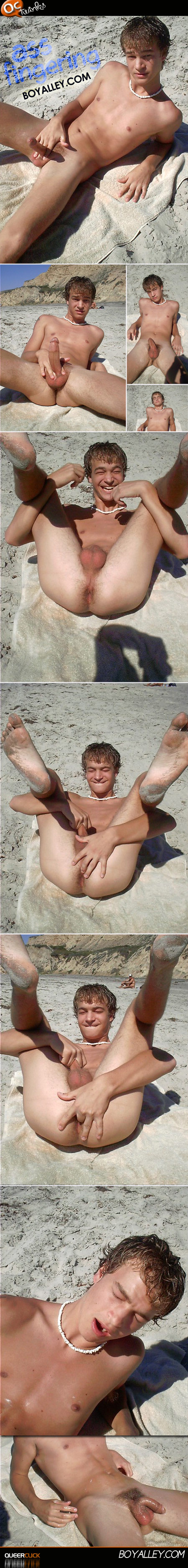 fingering his ass on the beach