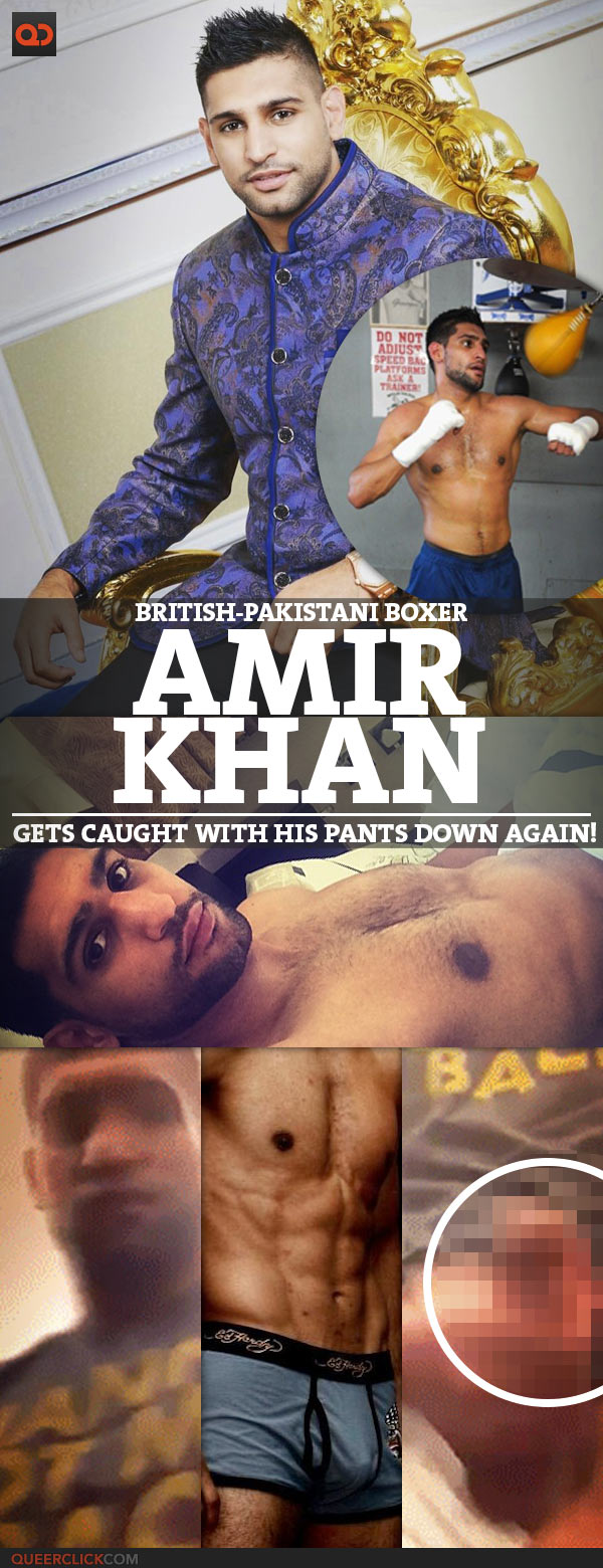 Amir Khan British Pakistani Boxer Gets Caught With His Pants Down Again Queerclick