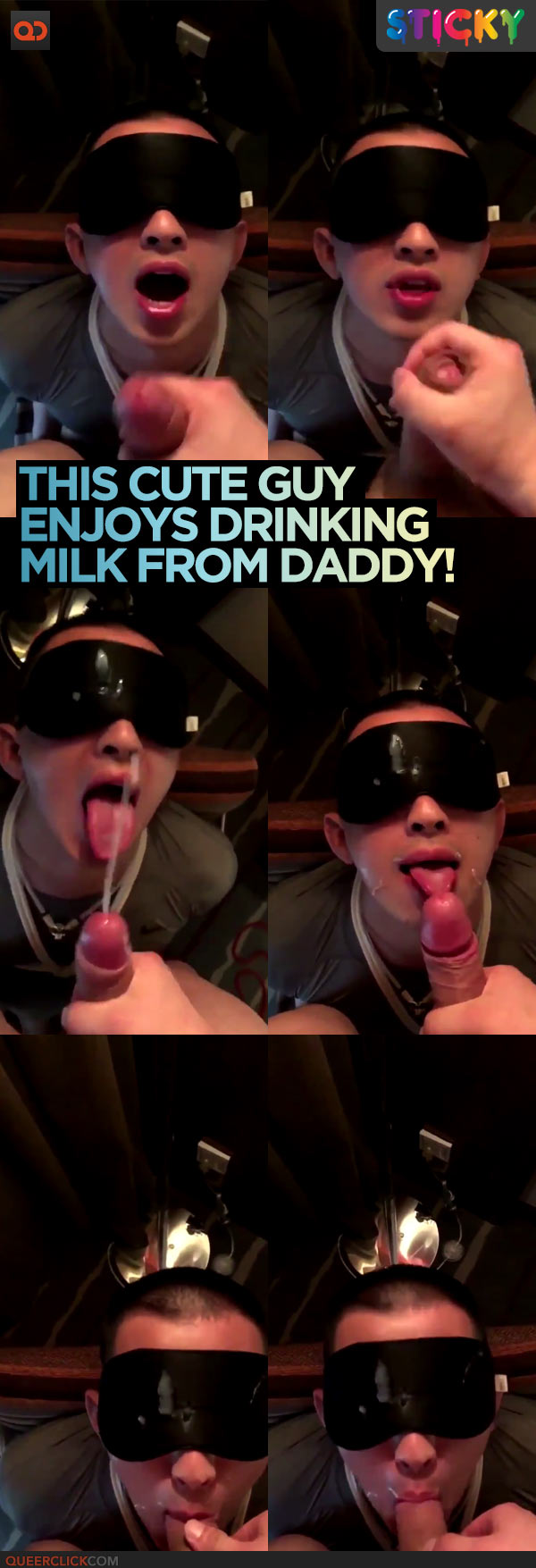 This Cute Guy Enjoys Drinking Milk From Daddy!