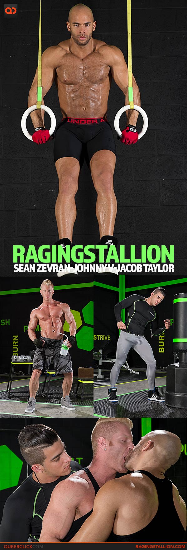 Raging Stallion:  Sean Zevran, Johnny V and Jacob Taylor