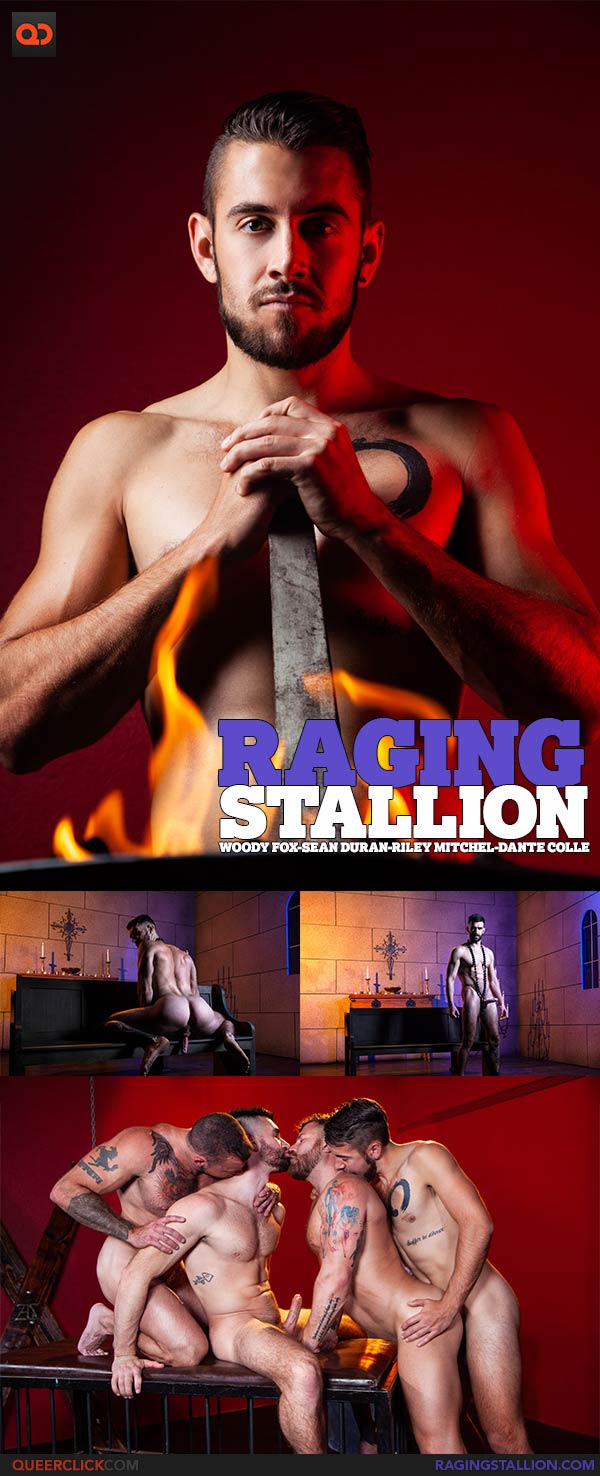Raging Stallion: Woody Fox, Sean Duran, Riley Mitchel and Dante Colle