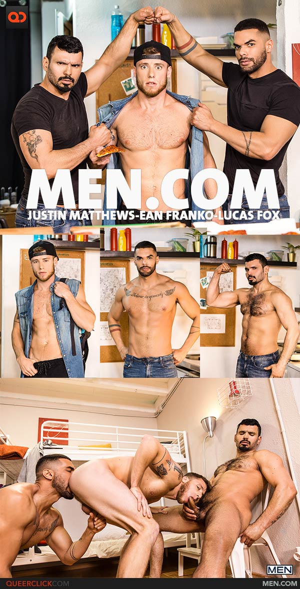 Men.com: Justin Matthews, Jean Franko and Lucas Fox