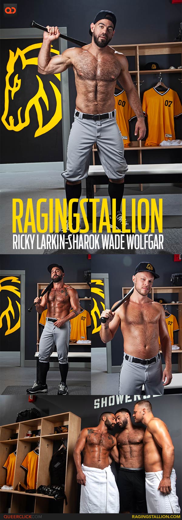 Raging Stallion: Ricky Larkin, Sharok and Wade Wolfgar