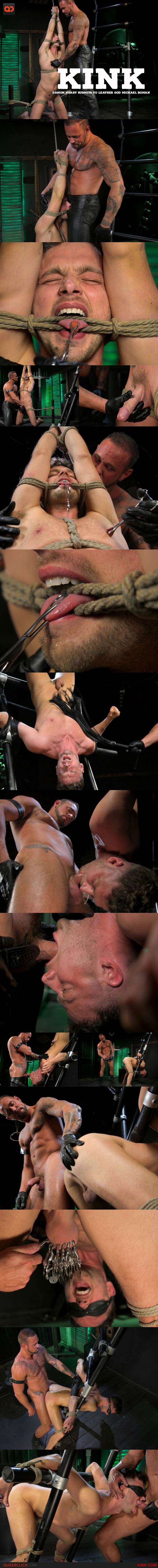 Kink: Damon Heart Submits to Leather God Michael Roman