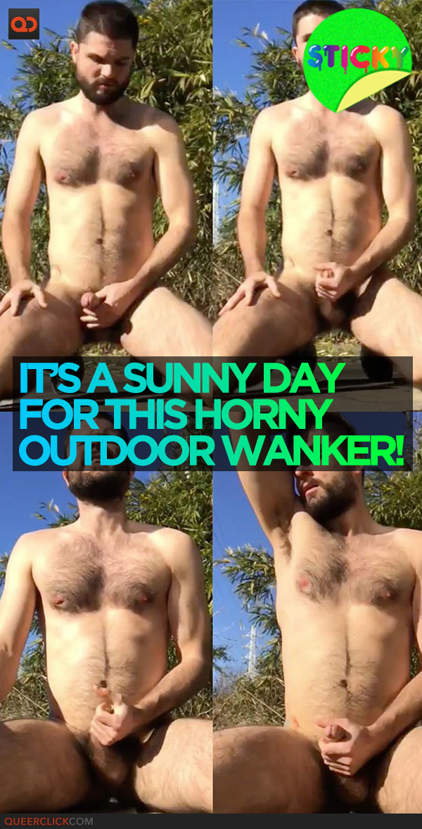 It's A Sunny Day For This Horny Outdoor Wanker!