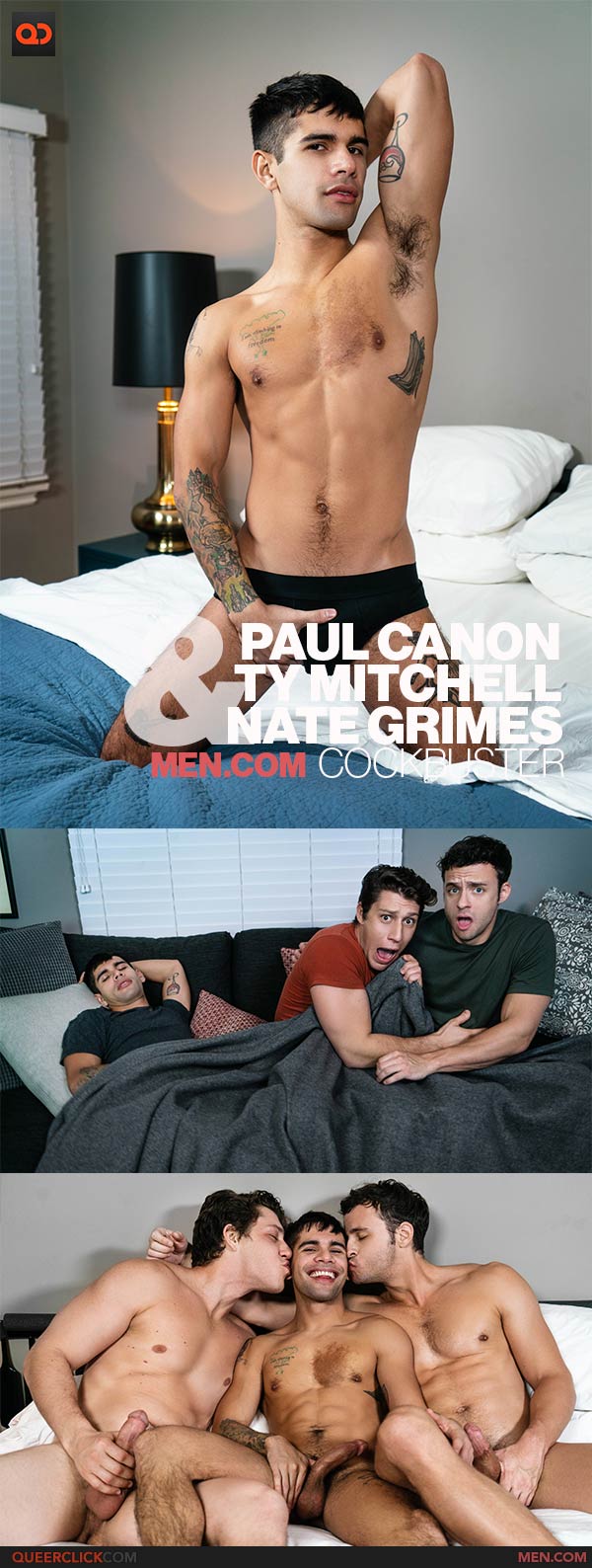 Men.com: Paul Canon, Ty Mitchell and Nate Grimes