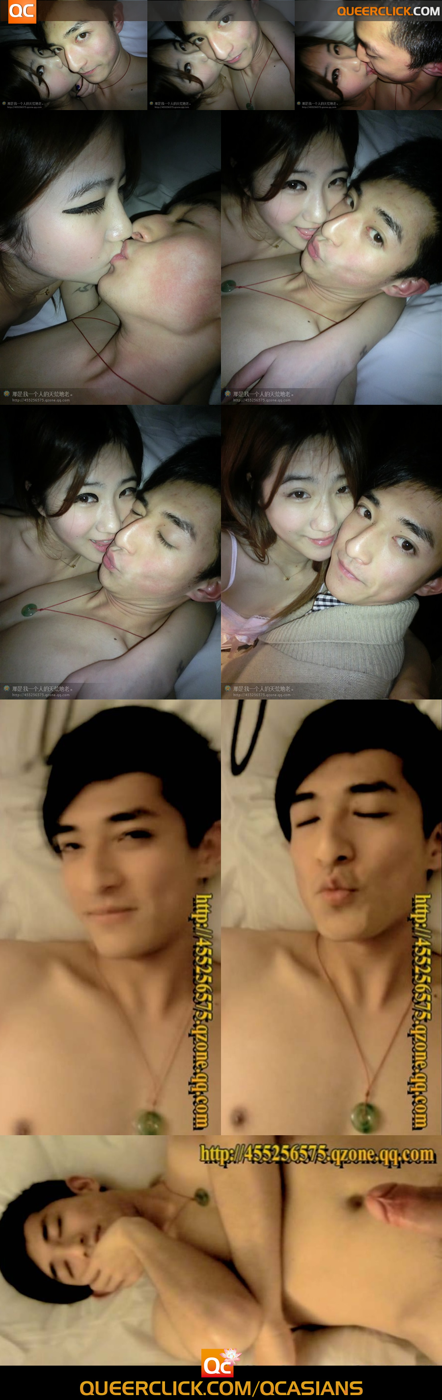 Asian couple waives to the cam and makes a sextape