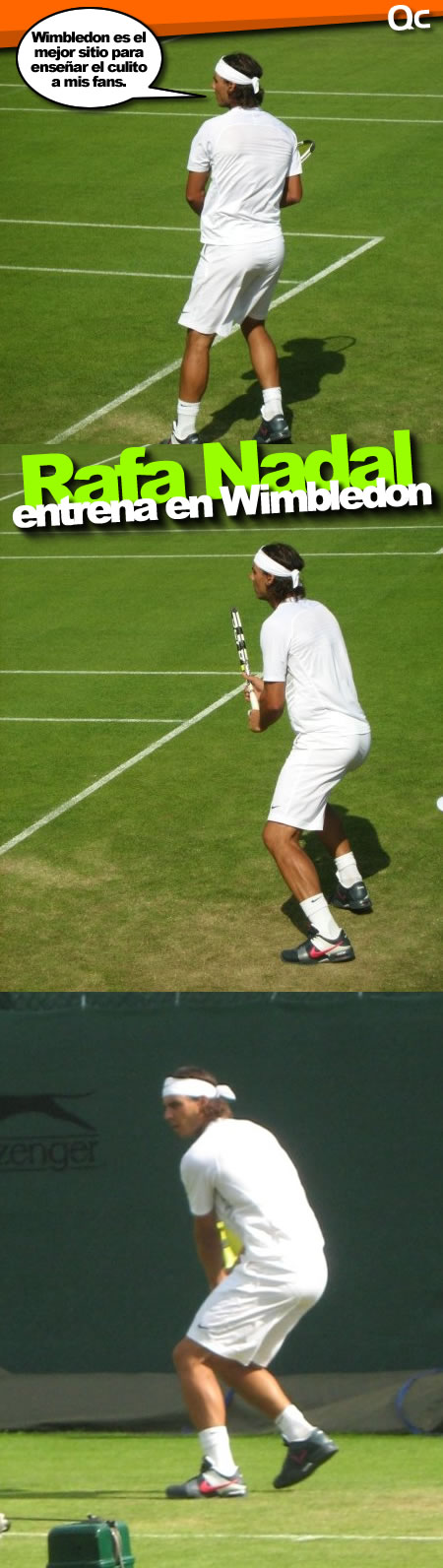 Rafael Nadal Entrena en Wimbledon