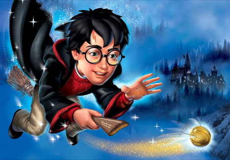 Harry Potter can't wait to get his hands on those golden balls... the little bastard
