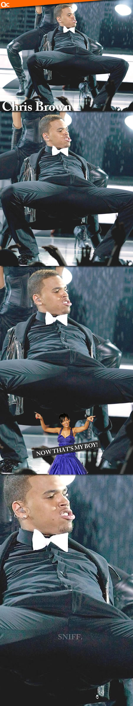 Chris Brown Spreading His Man Thighs