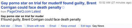 Corrigan To Face Death Penalty?