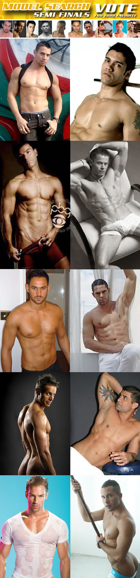 Help Choose Men At Play's Newest Model From 10 Semi Finalists