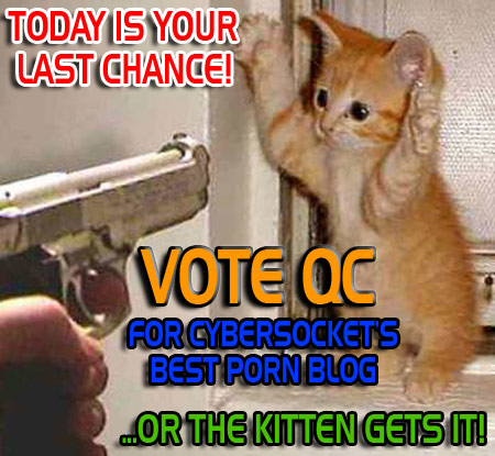 Today's The Last Day To Vote QC For Cybersocket's Best Porn Blog!
