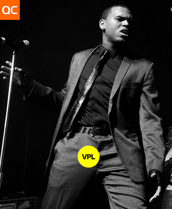 Chris Brown Concert Bulge VPL Visible Penis Line