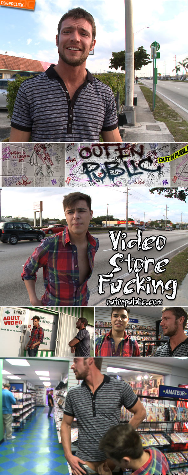 out in public video store fucking