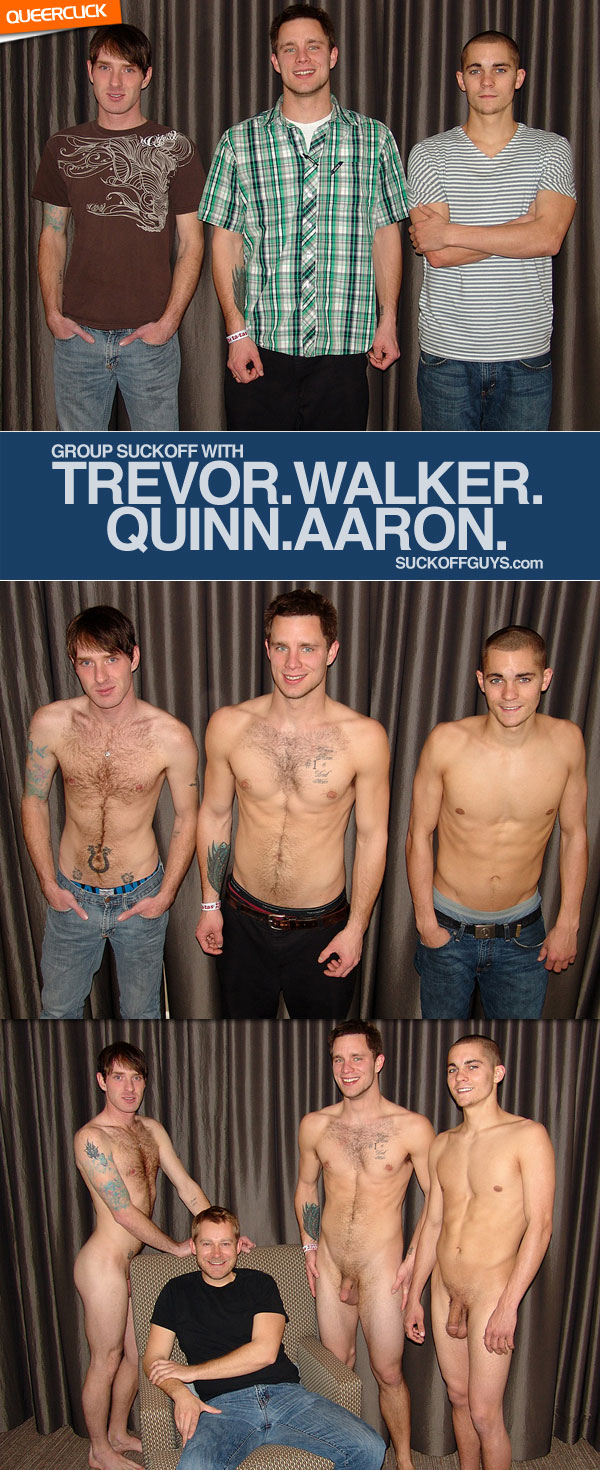 Suck Off Guys: Group Suckoff with Trever, Walker, Quinn and Aaron