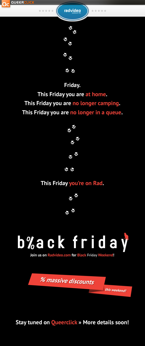 Black Friday at RadVideo.com