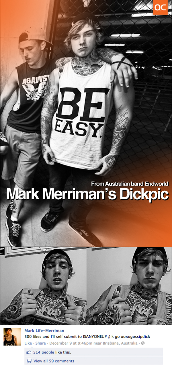 Mark Merriman (from Aussie Band Endworld) Dickpic! 