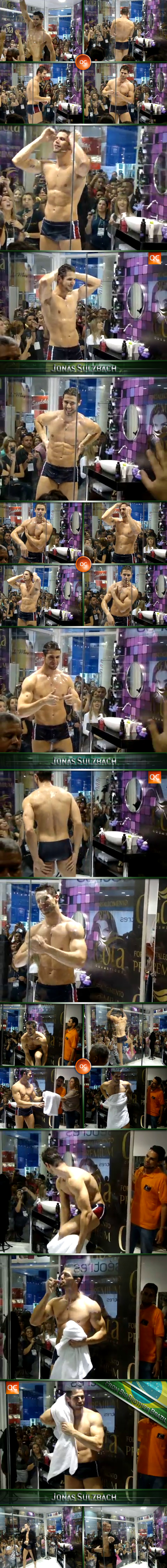 Jonas Sulzbach Showering in Public!
