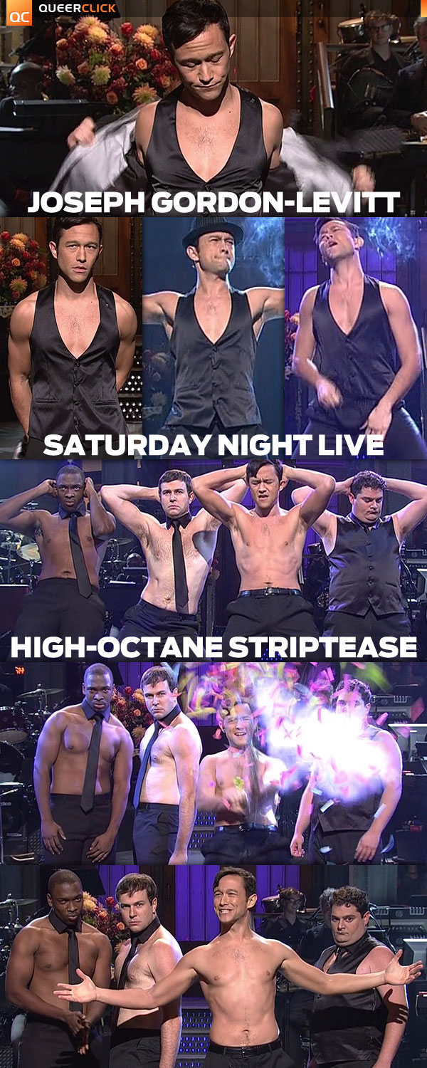 Joseph Gordon-Levitt SNL Striptease Collage