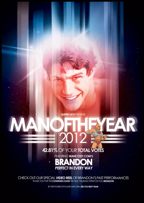 QueerClick Man of the Year 2012 -- Sean Cody's Brandon