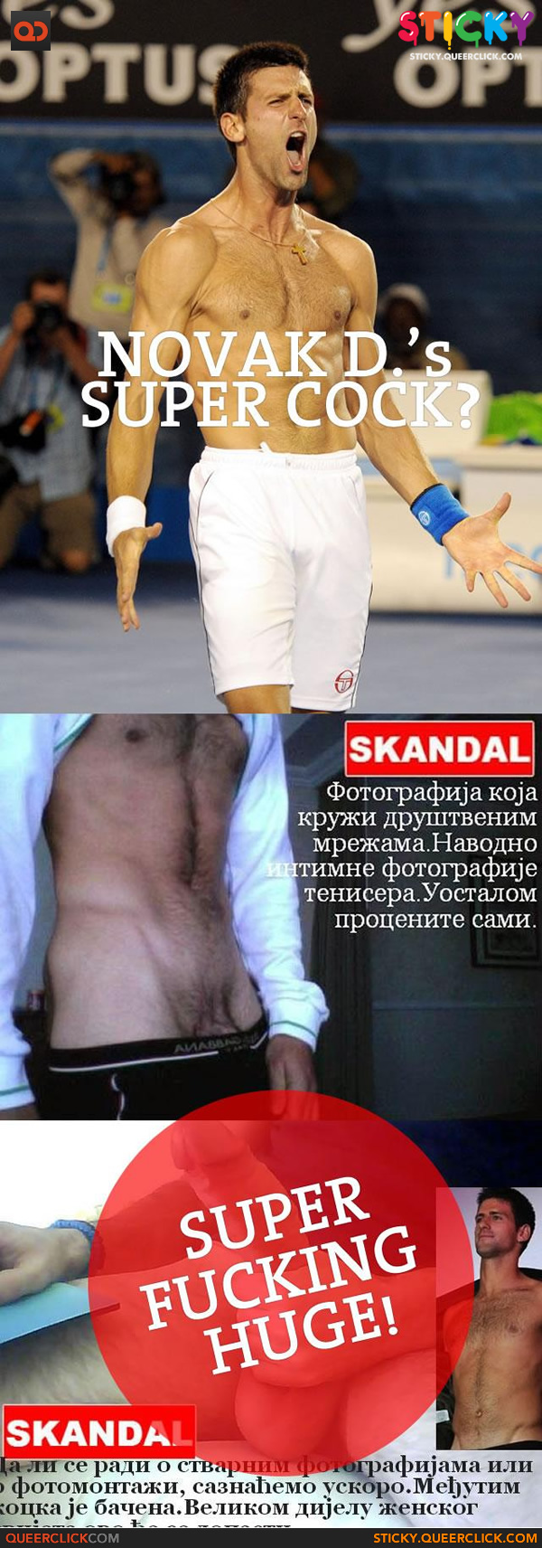 Novak Djokovic cock scandals