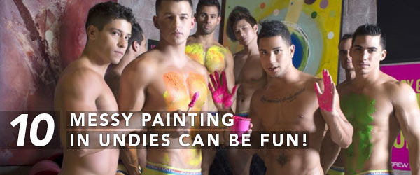 Messy Painting in Undies Can be Fun!