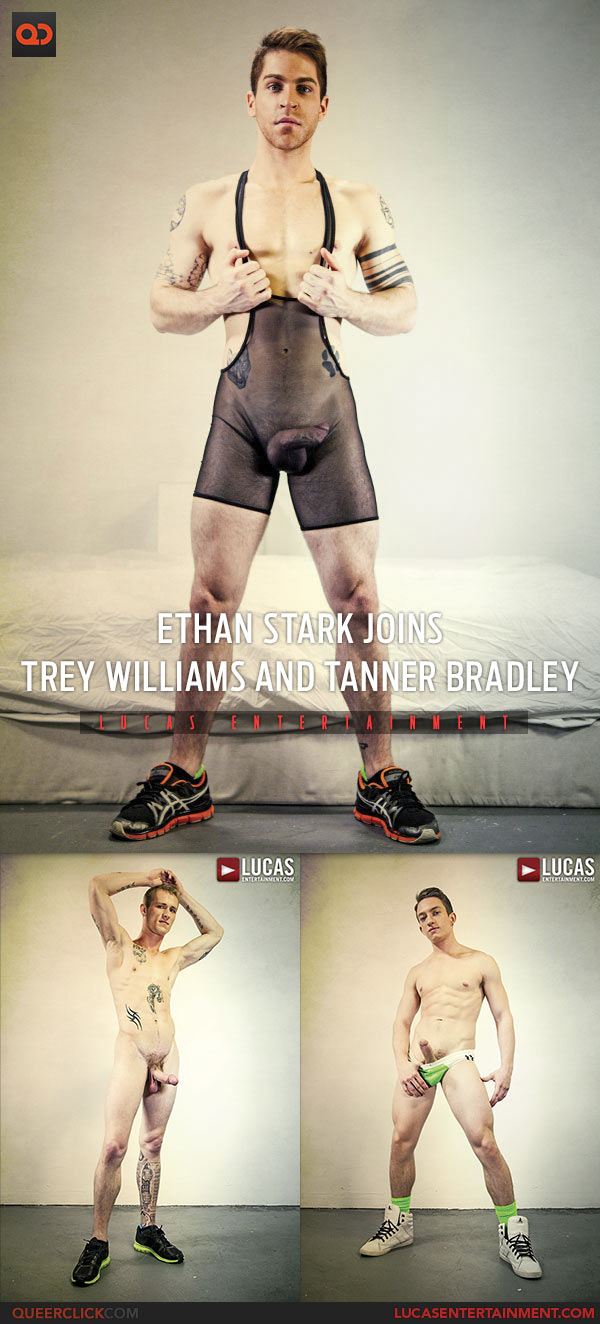 Lucas Entertainment: Ethan Stark joins Trey Williams and Tanner Bradley in a RAW threesome