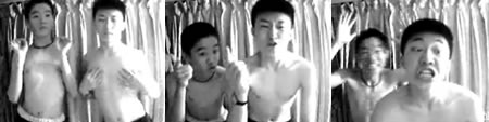 Funny dancing Korean boys