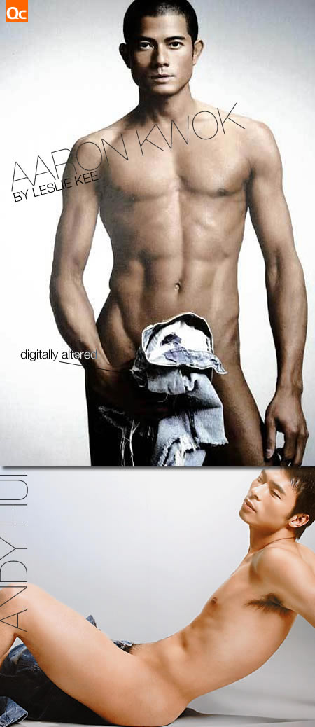 Aaron Kwok and Andy Hui almost fully nude