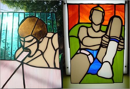 Gay Erotica on stainless glass by Juan Martin del Campo jr