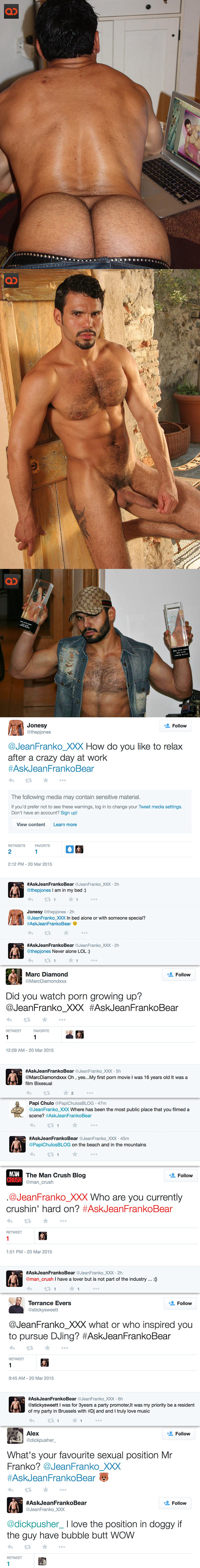 Spanish Porn Star Jean Franko Answers QC Readers Questions On Twitter - #AskJeanFrankoBear