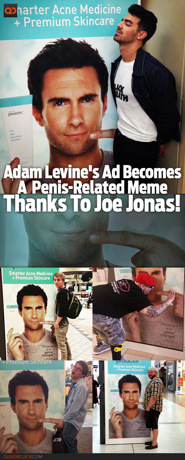 Adam Levine's Ad Becomes A Penis-Related Meme Thanks To  Joe Jonas!