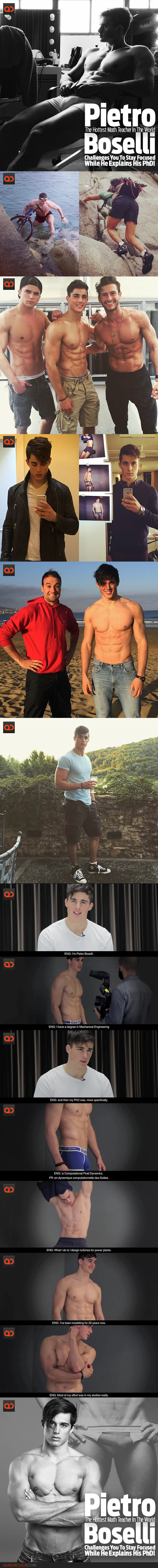 Pietro Boselli, The Hottest Maths Teacher In The World, Challenges You To Stay Focused While He Explains His PhD!