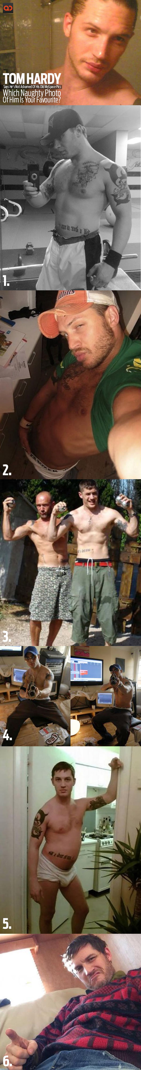Tom Hardy Says He's Not Ashamed Of His Old MySpace Pics - Which Naughty Photo Of Him Is Your Favourite?