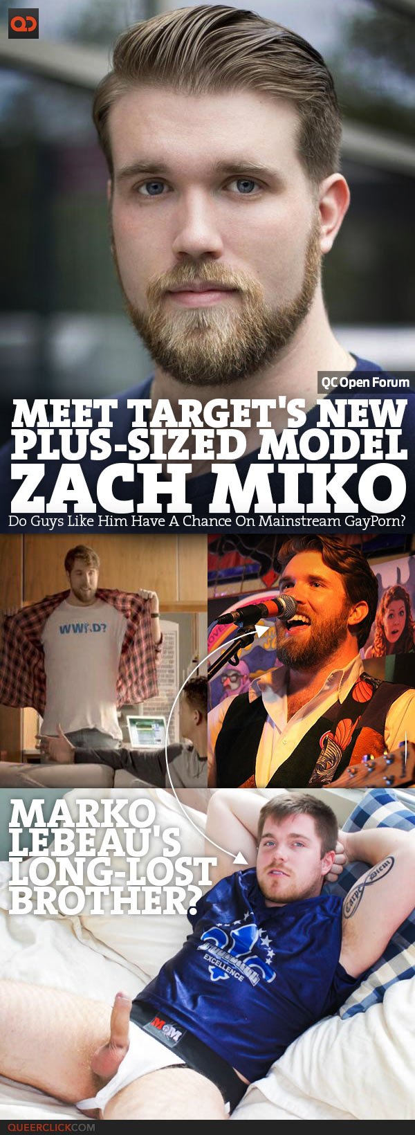 QC Open Forum: Meet Target's New Plus-Sized Model Zach Miko - Do Guys Like Him Have A Chance On Mainstream Gay Porn?