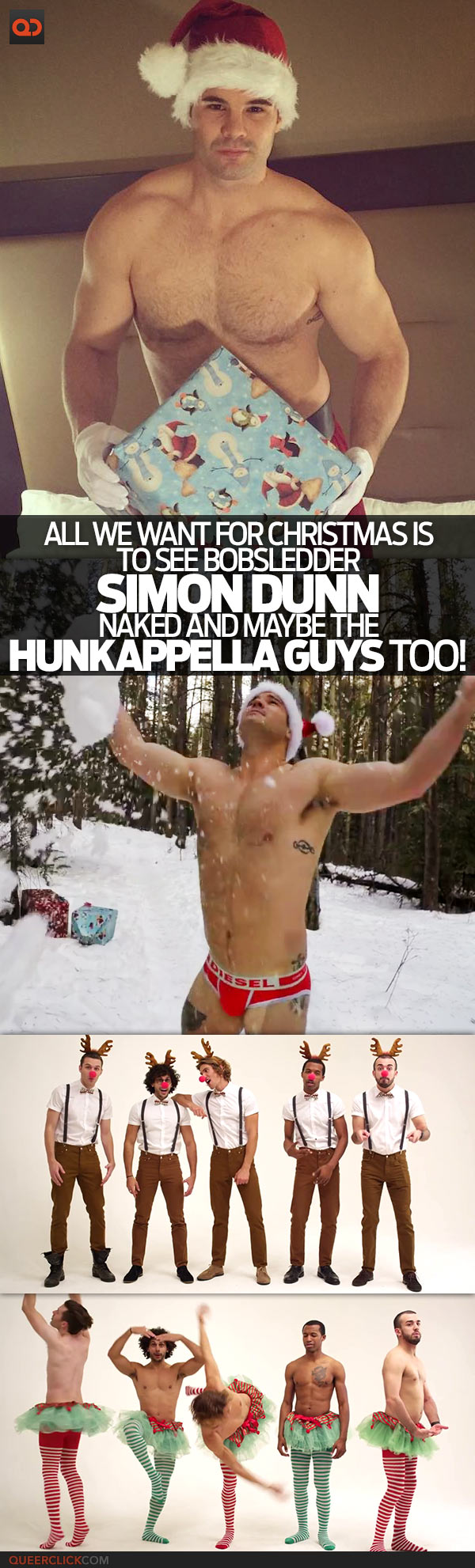 All We Want For Christmas Is To See Bobsledder Simon Dunn Naked… And Maybe The Hunkappella Guys Too!